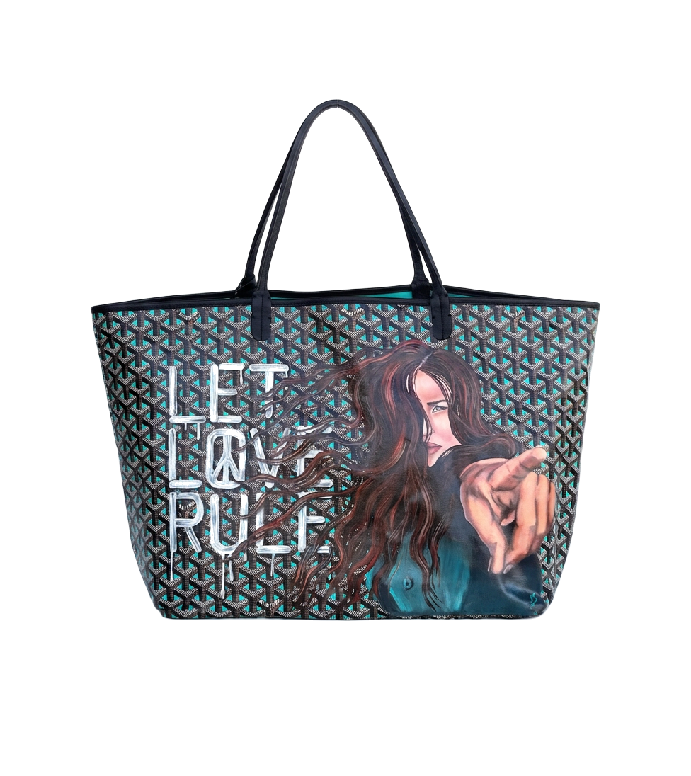 GOYARD Saint Louis — Let Love Rule, hand-painted by Janan Studio