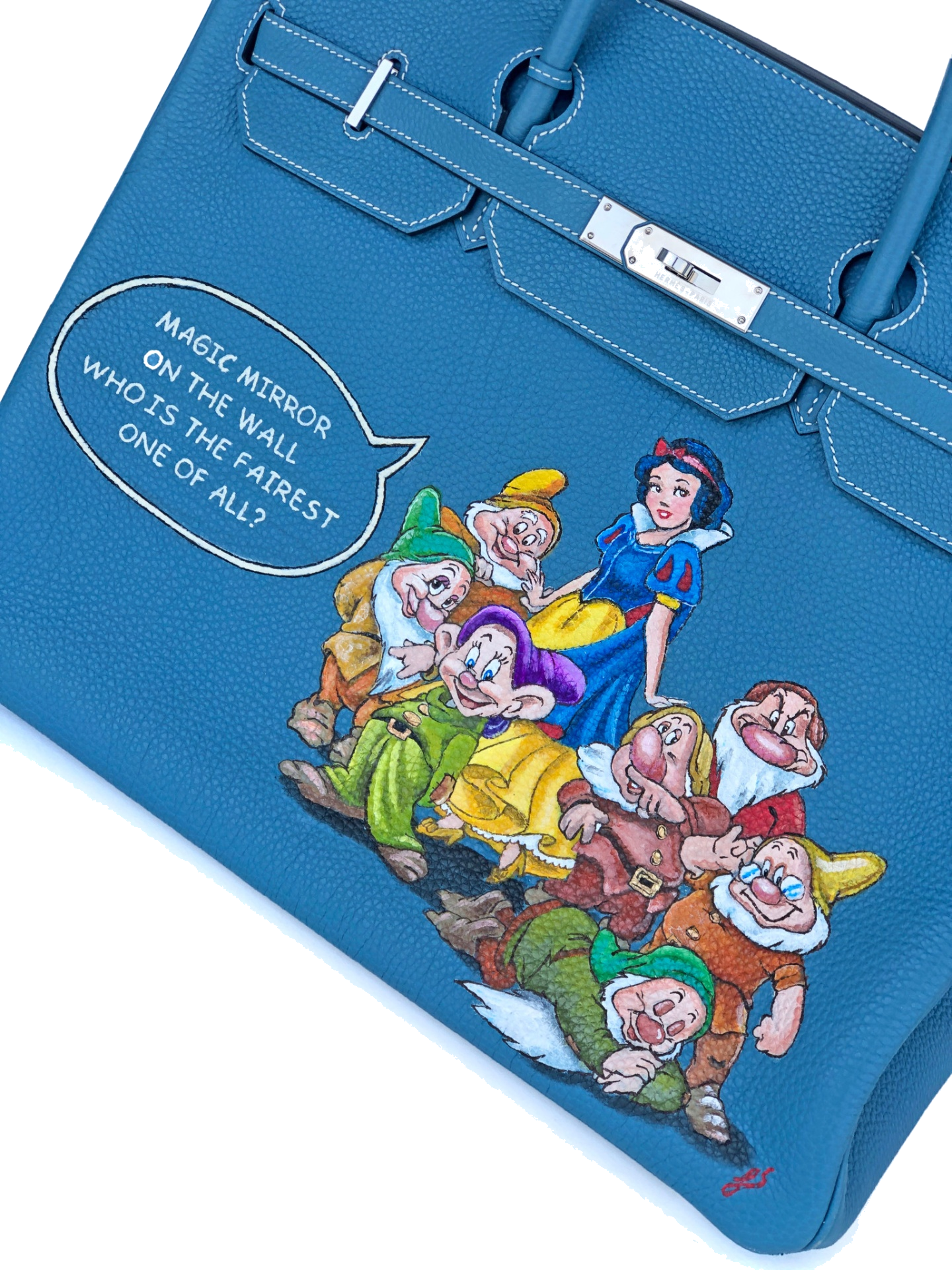 HERMÈS Birkin — Snow White, hand-painted by Janan Studio