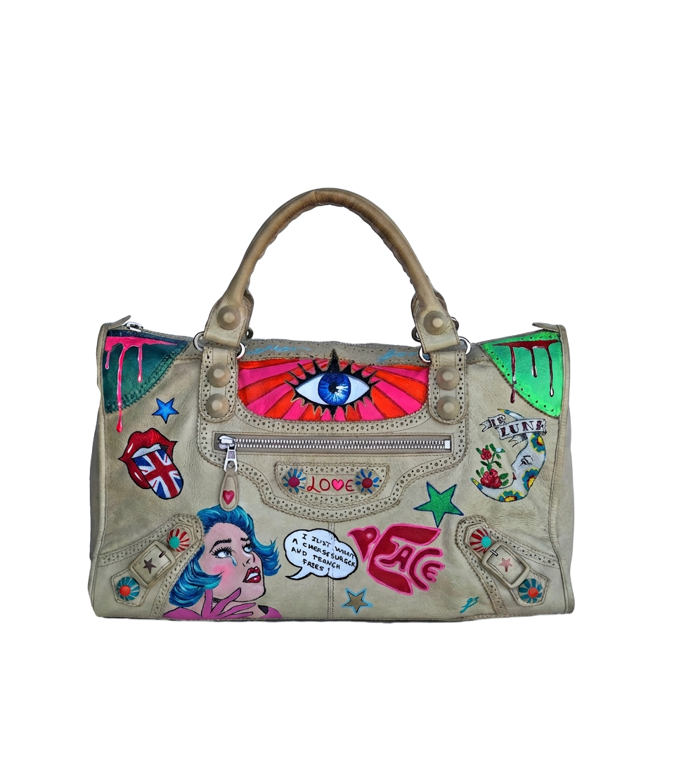 BALENCIAGA City — Pop Graffiti, hand-painted by Janan Studio