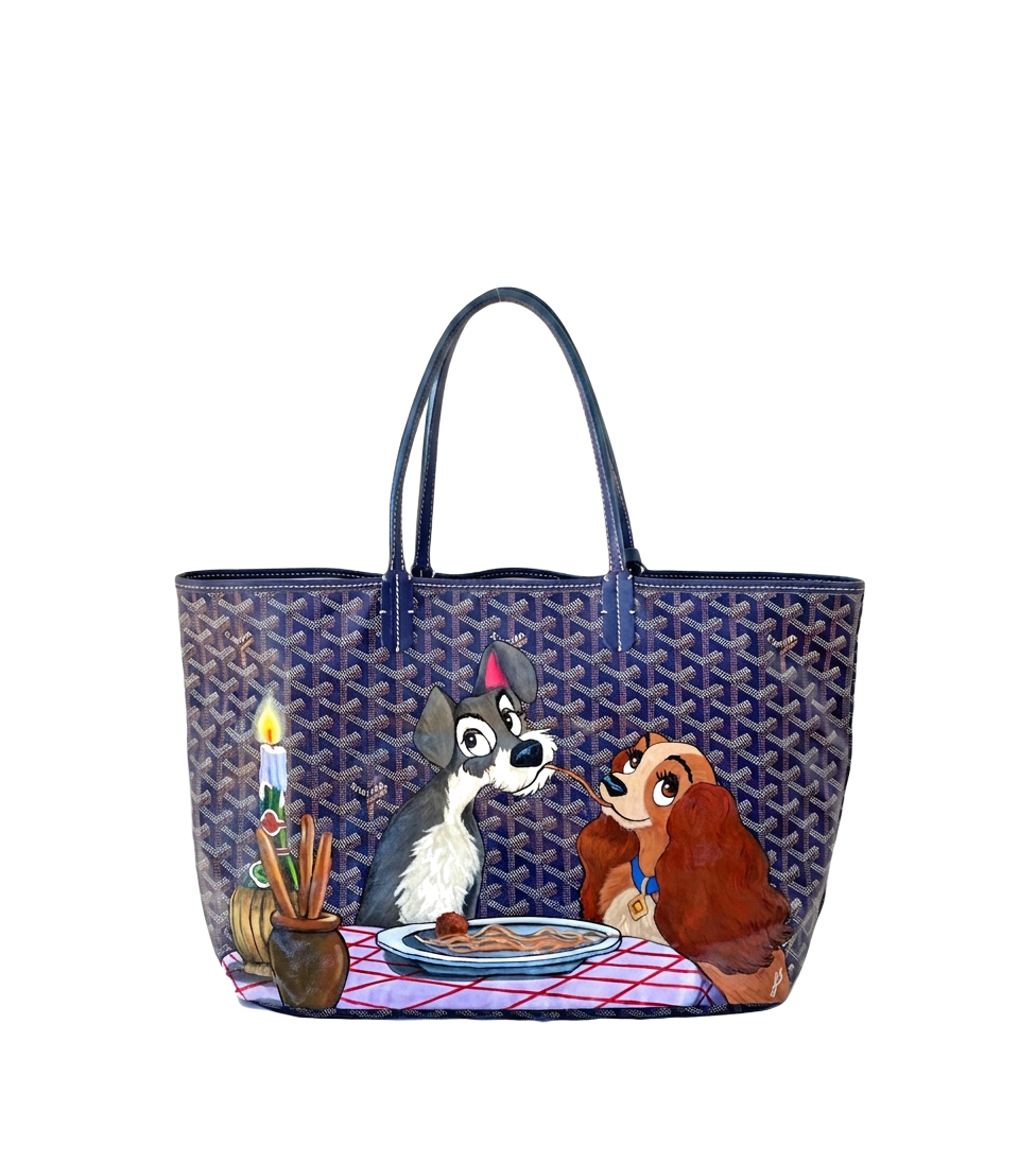 GOYARD Saint Louis — Lady & The Tramp, hand-painted by Janan Studio