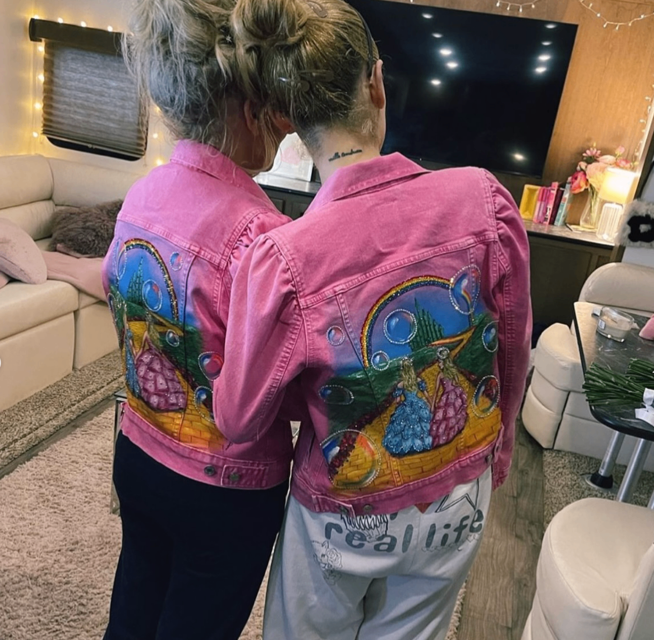 ARIANA GRANDE Hand-Painted Jacket, hand-painted by Janan Studio